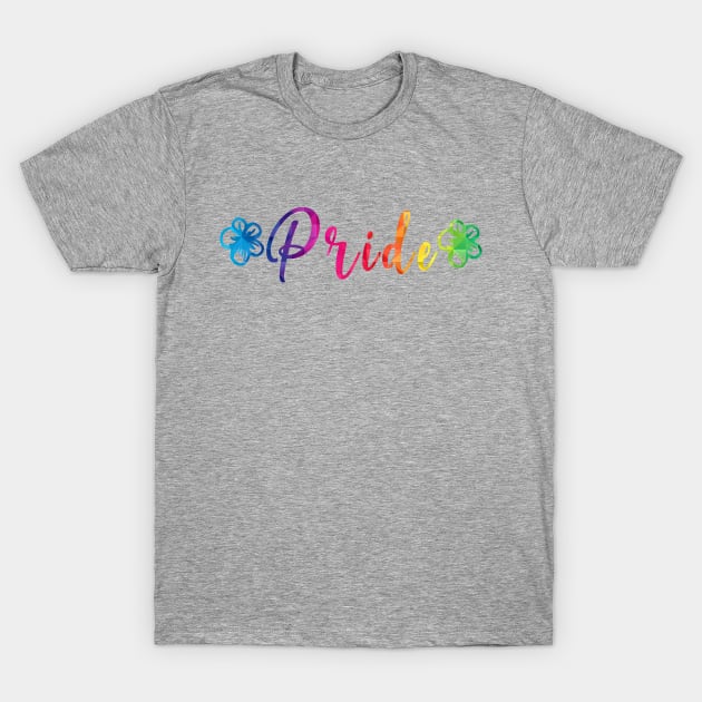 Gay Pride Rainbow Flower T-Shirt by mynaito